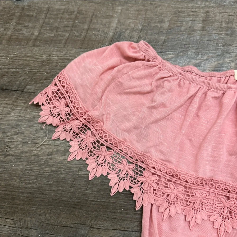 Women’s Pink / Mauve / Blush / Rose Peasant Off The Shoulder Top - Size Medium - Picture 4 of 15